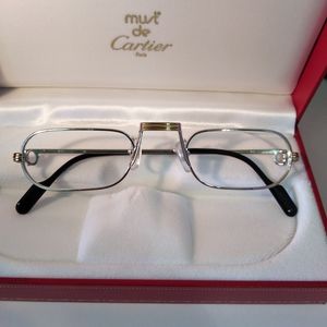 Mens Cartier Platinum Demi lune